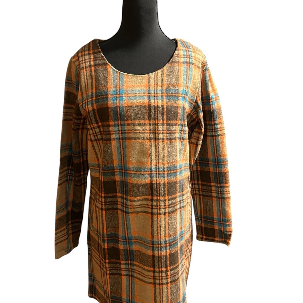 Plaid Long Sleeve Dress